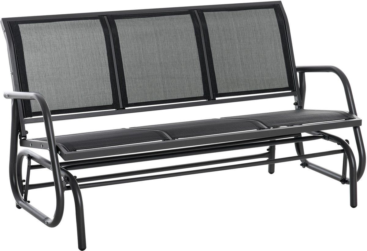wishdor schommelbank voor 3 personen schommelfunctie metalen frame