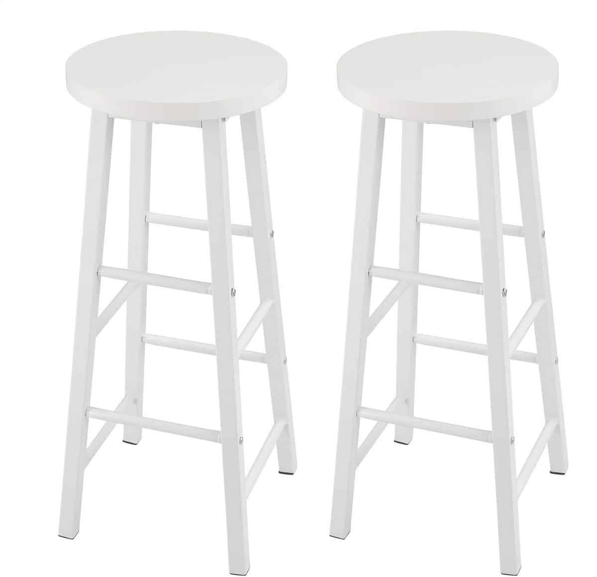 witte barstoelen set van 2 sterke metalen barstoelen voor