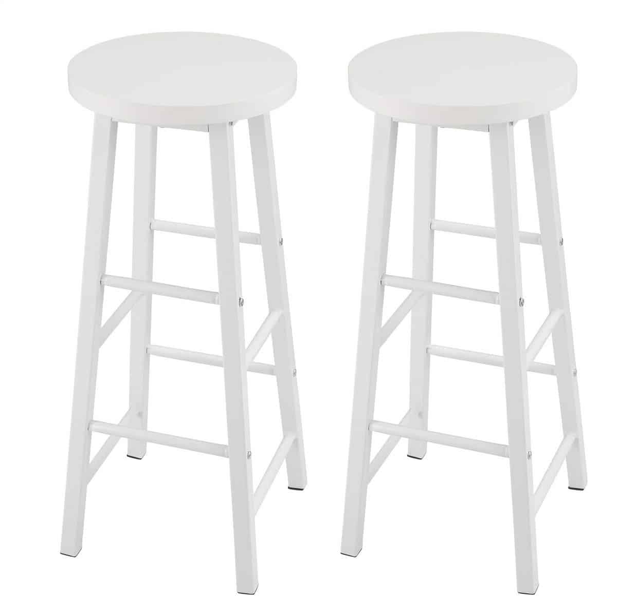 witte barstoelen set van 2 sterke metalen barstoelen voor