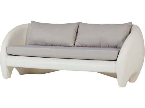 WOOOD Viale Bank 2-Zits - Polymeer - Naturel - 83x222x88
