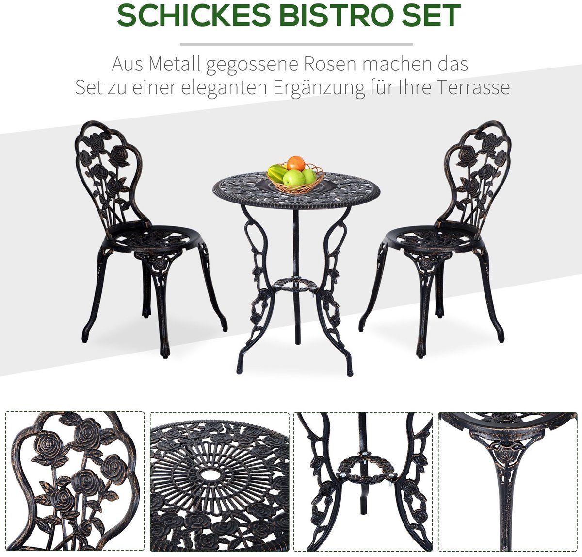 yychan bistroset voor buiten 2 personen ronde tafel