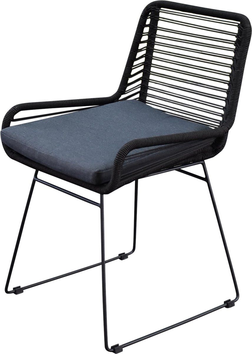 zenia dining tuinstoel rope zwart