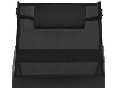 Zonligstoel tuin loungestoel polyrattan met verstelbare rugleuning | Chaise longue