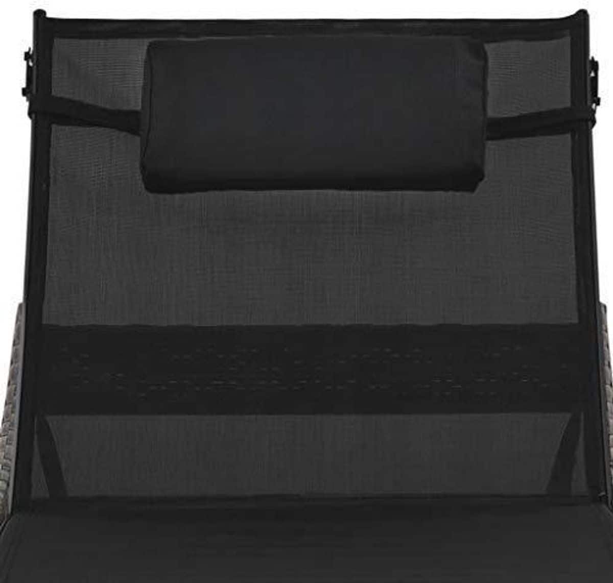 zonligstoel tuin loungestoel polyrattan met verstelbare rugleuning | chaise longue