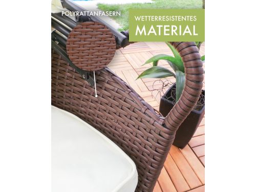 Zonne-eiland 180 cm - Luxe Rotan Sun Island Lounge met