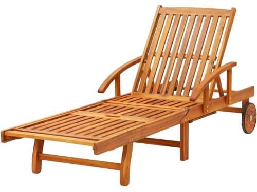 Zonneligstoel Hout - Tuinstoel Ligbed - Buiten Ontspannen - Verstelbare