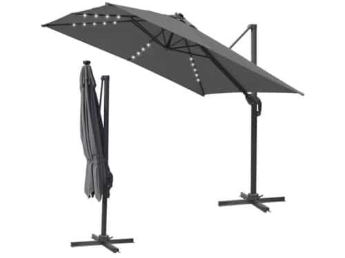 Zweefparasol 300 x 300 cm - Rechthoekig, Draaibaar & Kantelbaar