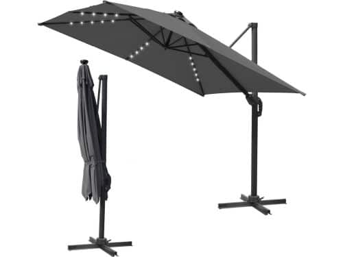 Zweefparasol 300 x 300 cm - Rechthoekig, Draaibaar & Kantelbaar