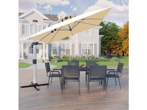Zweefparasol 300x400 cm XXL - 360° Draaibaar, Kantelbaar, UV50+ Zonwering