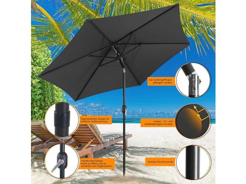 Zweefparasol Depauwonen Ø350 cm - Grote Tuinparasol met Zwengel
