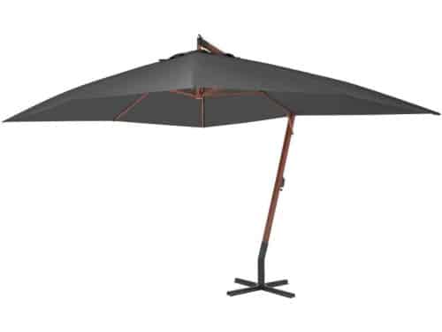 Zweefparasol Hout - Hangparasol Tuinparasol - Zonwering Creëren - Obstakelvrij