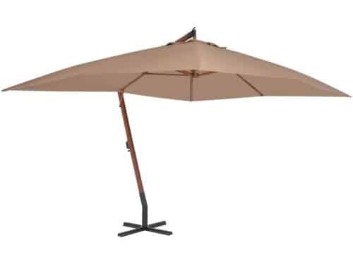 Zweefparasol Houten Mast - Tuinparasol Schaduwdoek - Buiten Ontspannen