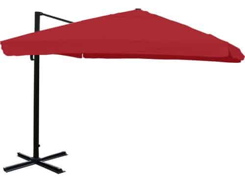 Zweefparasol MCW-A96, 3x4m (Ø5m) polyester aluminium/staal 26kg ~ klep