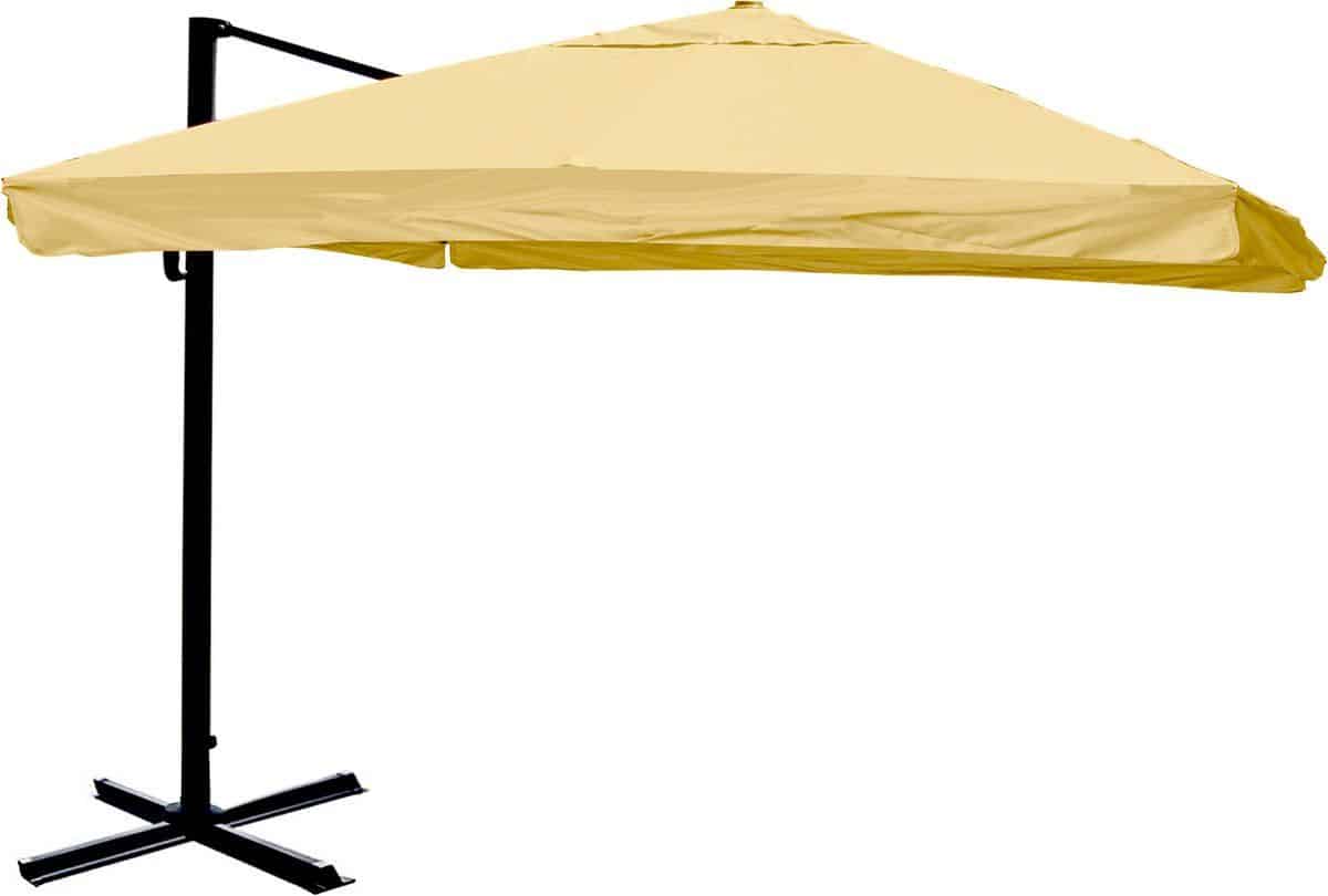 zweefparasol mcw a96, parasol, 3x4m (Ø5m) polyester/aluminium 26kg ~ flap