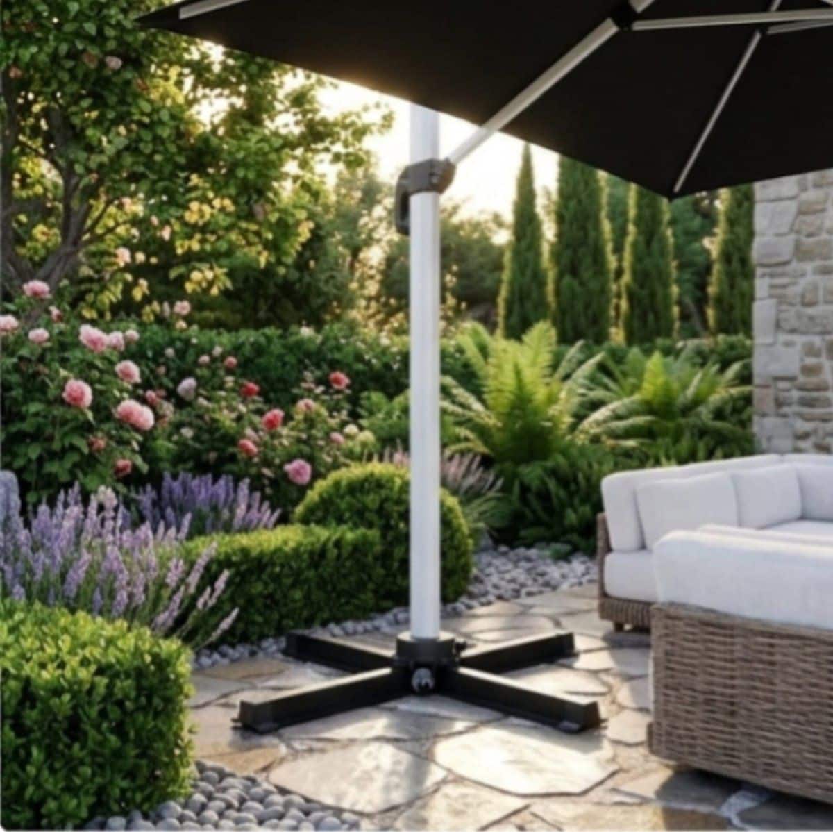 zweefparasol rechthoekig 300×200 cm met 300×200 cm grijs