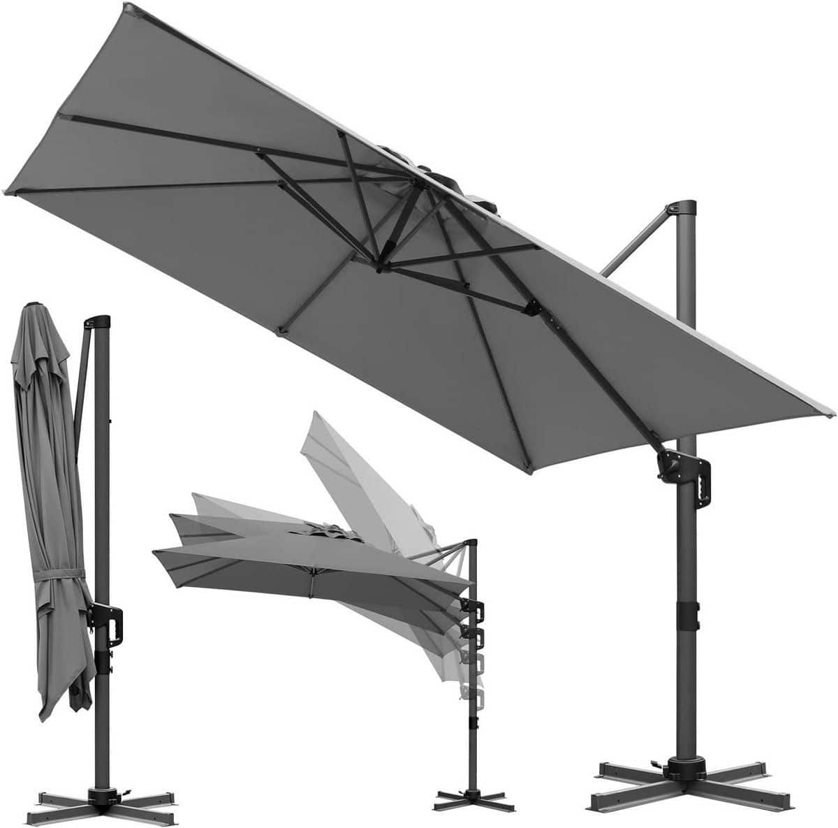 zweefparasol tuinparasol scherm terras beschermen 360 graden