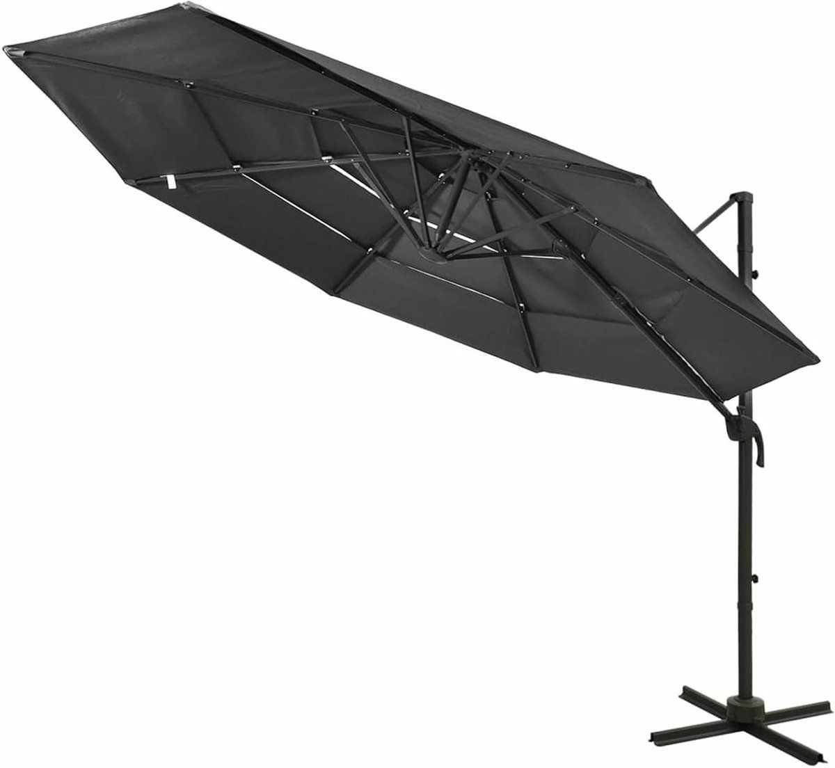 zweefparasol tuinparasol terrasparasol schaduw creëren 4 laags ontwerp