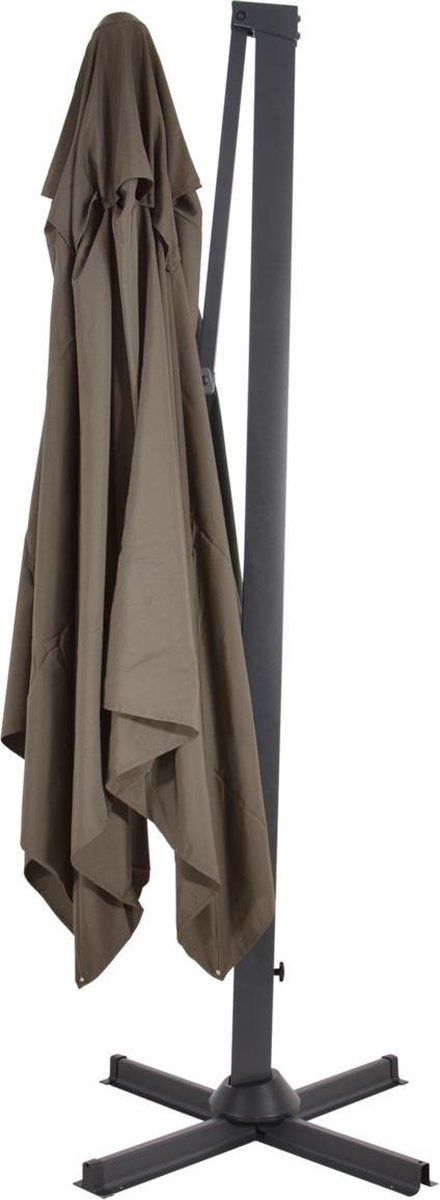 zweefparasol virgoflex taupe 300x400cm
